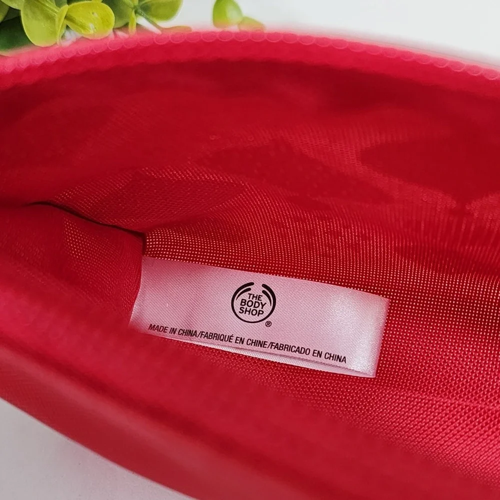 The Body Shop Cosmetic Make-Up Zip Canvas Mesh 7.75